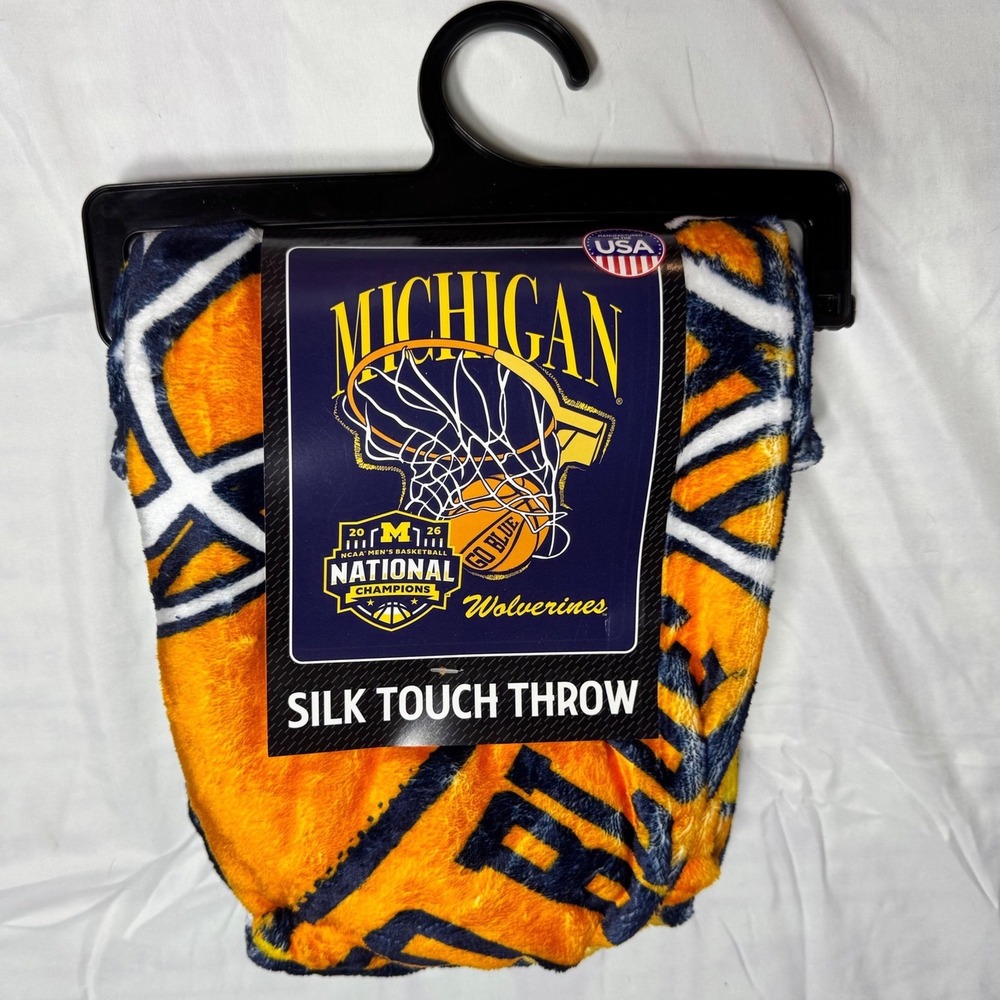 Michigan Wolverines 2026 National Champions Silk Touch Fleece Throw